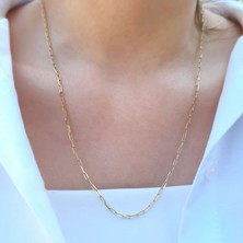 Engingold 14K Altın Minimal Ataç Zincir Kolye