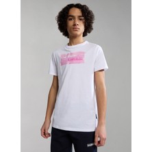 Napapijri Kız Çocuk Beyaz Sweatshirt NP0A4GXD0021 K B-Pınzon
