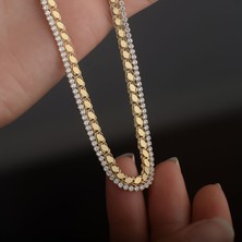 Engingold 14K Altın Pullu Sırataşlı Zincir Kolye