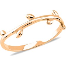 14k Rose Altın Minimal Dal Yüzük