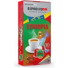 ESPRESSOMM Espressomm® Single Origin Ethiopia Alüminyum Kapsül Kahve Nespresso® Uyumlu Espresso 10 Adet