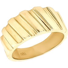 Engingold 14K Altın Geometrik Yüzük