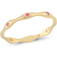 Engingold 14K Altın Renkli Taşlı Rhythm Yüzük