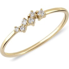 Engingold 14K Altın Snow Queen Taşlı Yüzük
