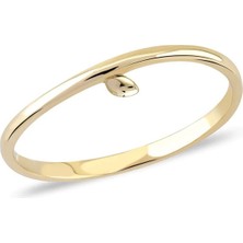 Engingold 14K Altın Minimal Dal Yüzük