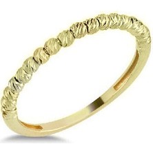 Engingold 14 Ayar Altın Tek Sıra Dorika Yüzük