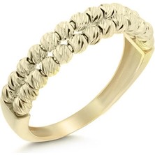 Engingold Çift Sıra Dorika Altın Yüzük