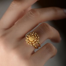 Engingold 22 Ayar Altın Kumlu Dorika Yüzük