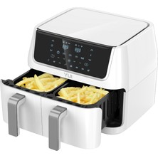 Yui M40 Maxifry Dokunmatik Ekran (5+5) 10LT Çift Hazneli Airfryer Yağsız Fritöz 1800W