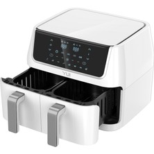 Yui M40 Maxifry Dokunmatik Ekran (5+5) 10LT Çift Hazneli Airfryer Yağsız Fritöz 1800W