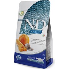 N&D Ocean Balkabaklı Ringa Balık ve Portakallı Yetişkin Kedi Maması 1.5 kg