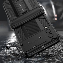 Cool-M Samsung Galaxy Z Flip4 Için Gkk 5g Manyetik Menteşe Koruması Gizli Kickstand Case Hard Pc Önce Çizelge Anti-Çizelge Şok Geçirmez Kapak Temperli Cam Küçük Ekran Film (Yurt Dışından)