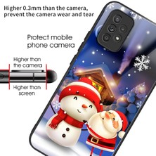 Cool-M Samsung Galaxy A53 Için 5g Tpu + Temperli Cam Koruyucu Kapak Noel Desen Baskı Telefon Şok Geçirmez Kılıf (Yurt Dışından)