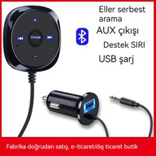 Lorinn Araba Hands-Free Bluetooth Uyumlu Ses Alıcısı 3.5mm Aux Kablosuz Bluetooth (Yurt Dışından)