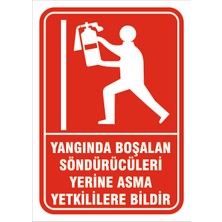 Vizyon Trafik Yangında Boşalan Tüpleri Yerine Asma - Isg Levhası  15X21 cm Galvaniz Saç 0,4 mm