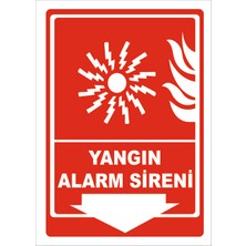 Vizyon Trafik Yangın Alarm Sireni- Isg Levhası  15X21 cm Galvaniz Saç 0,4 mm