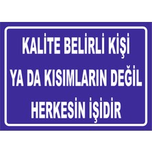 Vizyon Trafik Kalite Herkesin Işidir 15X21 cm Galvaniz Saç 0,4 mm