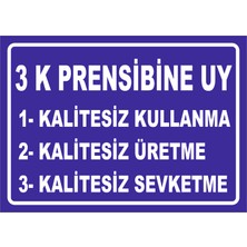 Vizyon Trafik 3k Prensibine Uy 15X21 cm Galvaniz Saç 0,4 mm