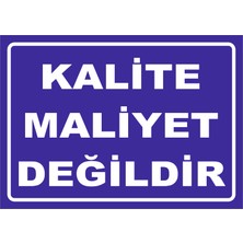 Vizyon Trafik Kalite Maliyet Değildir 15X21 cm Galvaniz Saç 0,4 mm