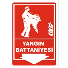 Vizyon Trafik Yangın Battaniyesi - Isg Levhası  15X21 cm Galvaniz Saç 0,4 mm