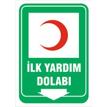 Vizyon Trafik İlk  Dolabı Levhası 15X21 cm Galvaniz Saç 0,4 mm