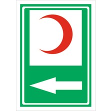 Vizyon Trafik İlk  Noktası Sol Yön Levhası 15X21 cm Dekota 3 mm