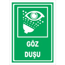 Vizyon Trafik Göz Duşu Levhası 15X21 cm Galvaniz Saç 0,4 mm