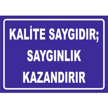 Vizyon Trafik Kalite Saygıdır 15X21 cm Sticker