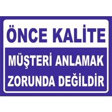 Vizyon Trafik Önce Kalite 25X35 cm Sticker