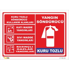Vizyon Trafik Yangin Söndürücü Kuru Tuzlu - Isg Levhası  15X21 cm Galvaniz Saç 0,4 mm