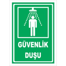 Vizyon Trafik Güvenlik Duşu Levhası 15X21 cm Galvaniz Saç 0,4 mm