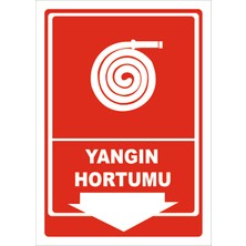 Vizyon Trafik Yangın Hortumu - Isg Levhası  15X21 cm Galvaniz Saç 0,4 mm