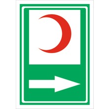 Vizyon Trafik İlk  Noktası Sağ Yön Levhası 15X21 cm Dekota 3 mm