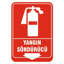 Vizyon Trafik Yangin Söndürücü - Isg Levhası  15X21 cm Galvaniz Saç 0,4 mm