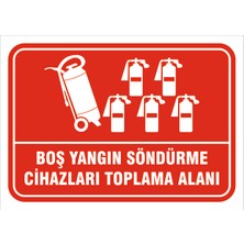 Vizyon Trafik Boş Yangın Söndürme Cihazları Toplama Alanı - Isg Levhası  15X21 cm Galvaniz Saç 0,4 mm