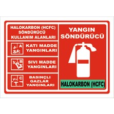 Vizyon Trafik Yangin Söndürücü Halokarbon (Hcfc) - Isg Levhası  15X21 cm Galvaniz Saç 0,4 mm