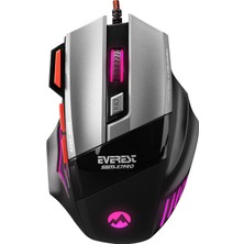 Everest SGM-X7 PRO Silver 2in1 7200dpi Makrolu Oyuncu Mouse +Gaming Mouse Pad