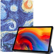 Zhkj Shop Lenovo Pad Için Plus 11 2021 Deri Kılıf Yıldızlı Gökyüzü (Yurt Dışından)