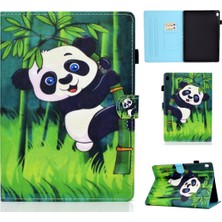 Zhkj Shop Lenovo Tab M10 Hd Renkli Desen Deri Kılıf Panda (Yurt Dışından)