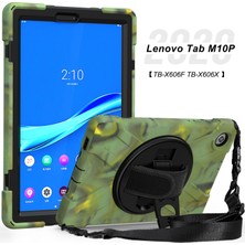 Zhkj Shop Lenovo Tab M10 Plus TB-X606F Şok Geçirmez Silikon+Pc Kılıfsı Kamuflaj (Yurt Dışından)