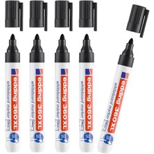 Edding 360 Xl Doldurulabilir Beyaz Tahta Kalemi 5 Li Set Siyah