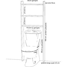 Yaman Dekorasyon Wc Arkası Raf Banyo Tuvalet Düzenleyici