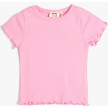 Koton Basic Crop Tişört Kısa Kollu Bisiklet Yaka Pamuklu