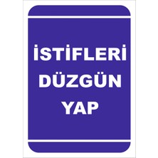 Vizyon Trafik Istifleri Düzgün Yap Levhası 15X21 cm Sticker