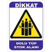 Vizyon Trafik Dolu Tüp Stok Alanı Levhası 15X21 cm 3 mm Dekota