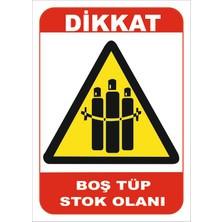 Vizyon Trafik Boş Tüp Stok Alanı Levhası 15X21 cm 0.4 mm Galvaniz Saç