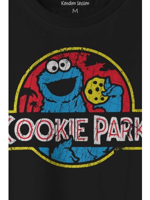 Kendim Seçtim Kurabiye Canavarı Cookie Jurassic Park Baskılı Tişört Unisex T-Shirt10