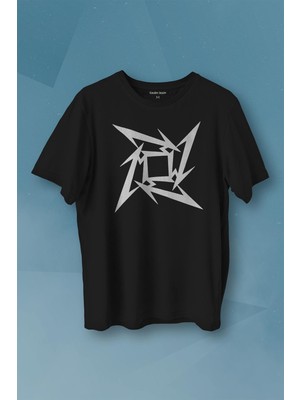 Kendim Seçtim Metallica Logo Metal Baskılı Tişört Unisex T-Shirt10