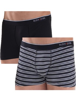 BLACKSPADE 9551 ERKEK STRİPES 2 Lİ SİYAH BOXER