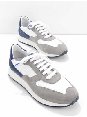 Bambi Gri Süet Leather Erkek Sneaker E01901622602